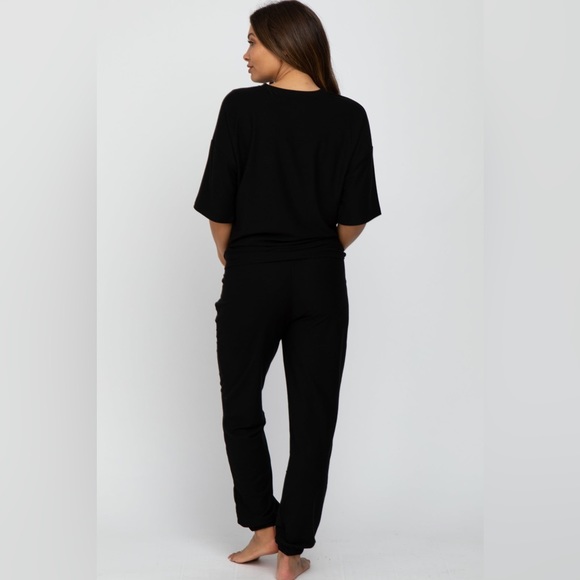 Black Jogger Maternity Lounge Set - Picture 2 of 5